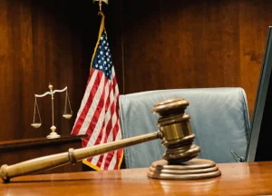 coutroom with gavel