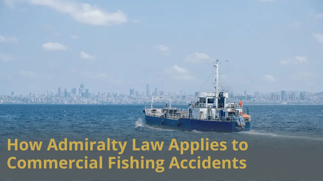 Commercial fishing boat navigating rough ocean waves