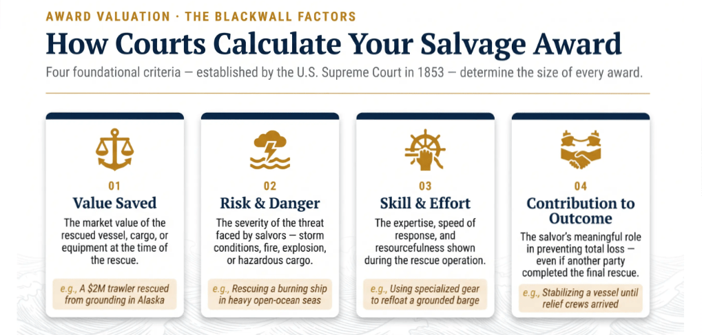 An infographic explaining maintenance and cure benefits under the Jones Act, including daily living expenses and medical care for injured seamen, provided by BoatLaw, LLP.