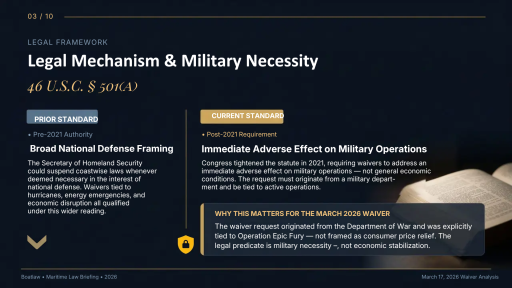 jones act usa legal mechanism